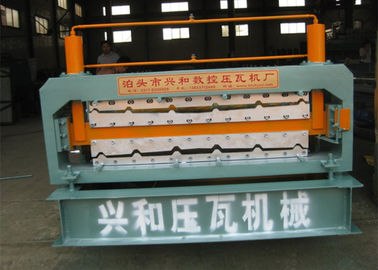 China Rollo doble automático de la cubierta que forma la máquina para hacer el panel de acero del tejado proveedor