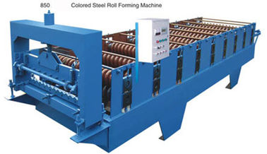 Rollo azul inteligente del panel de pared del color que forma la máquina con el sistema de control del PLC proveedor